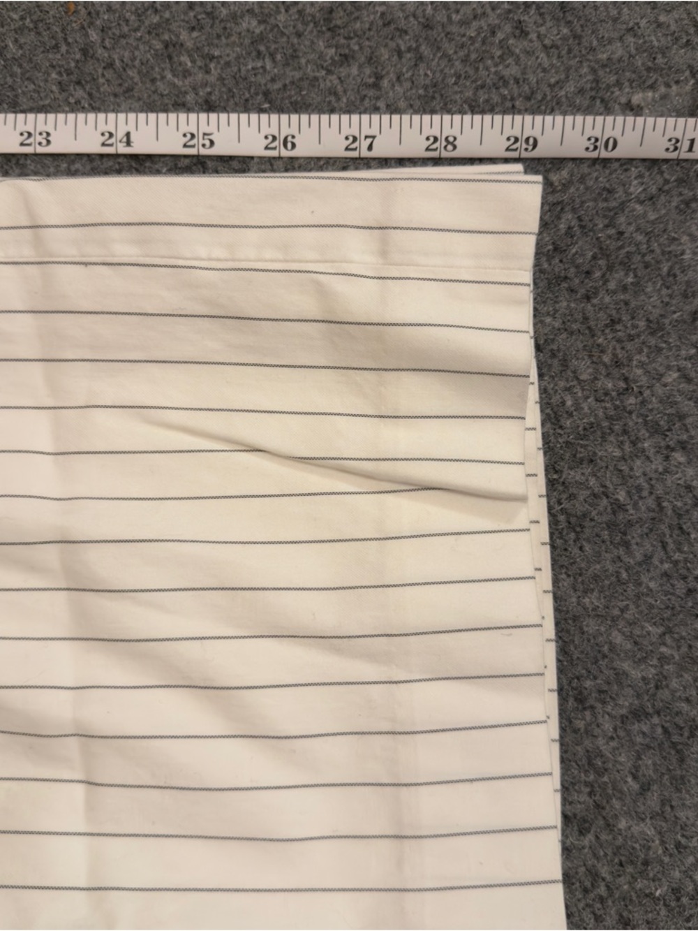 Talbots Signature Straight Leg Chino White with Gray Stripes Size 12P - Picture 5 of 7